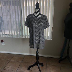 Torrid Grey Lace Shirt